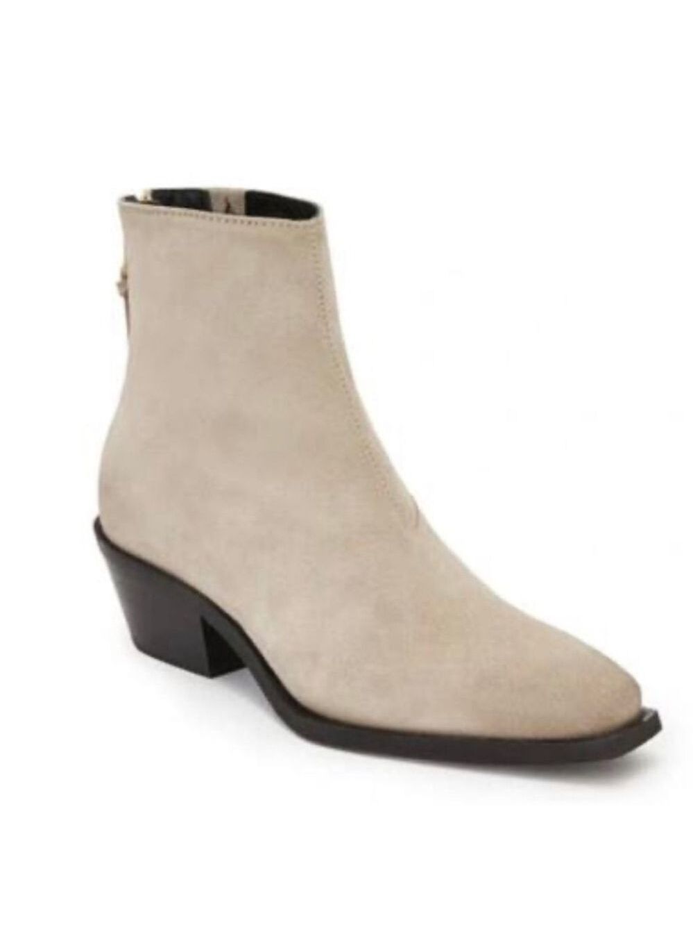 Nwt Allsaints Lenora Suede Ankle Boots Stone Black 38/8